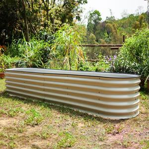 Lit de jardin en métal Boîte à fleurs surélevée en acier galvanisé de <span class=keywords><strong>grande</strong></span> capacité pour fleurs et herbes Centre commercial à domicile - Product Image 6