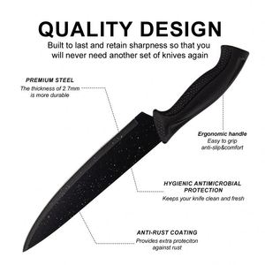 Juego de Cuchillos de Acero Inoxidable de Alta Calidad, Pelador de Cerámica, 6 Piezas, Cuchillo de Chef, Cuchillo para Carne, Juego de Cuchillos de Cocina con Caja de Regalo - Product Image 2