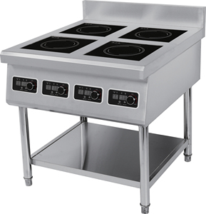 Table de cuisson à induction professionnelle commerciale à technologie demi-pont, pleine puissance, avec 4 zones/brûleurs AM-TCD401 - Product Image 3