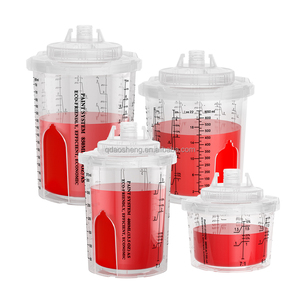 Kit de gobelets jetables pour mélange de peinture et pistolet de pulvérisation 600 ml, 50 pièces, pour finition <span class=keywords><strong>automobile</strong></span> HVLP/LVLP, en matériau PP, vente en gros - Product Image 3