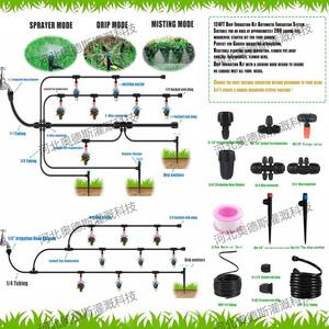 Kit d'irrigation goutte à goutte 8 20 30 mètres, design à barre de verrouillage noire, pour plantes de jardin et de balcon, système d'arrosage automatique - Product Image 3