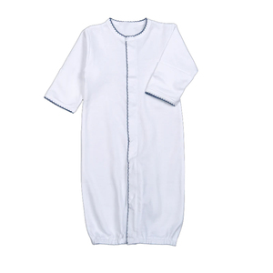All'ingrosso Picot Trim bianco abbigliamento <span class=keywords><strong>per</strong></span> bambini Set Monogrammed Footie in puro cotone pagliaccetti <span class=keywords><strong>per</strong></span> bambini e bambine - Product Image 3