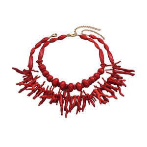 Collier ras du cou style bohème <span class=keywords><strong>africain</strong></span> en corail rouge - Product Image 6