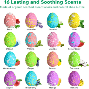 Lot <span class=keywords><strong>de</strong></span> 16 bombes <span class=keywords><strong>de</strong></span> <span class=keywords><strong>bain</strong></span> oeuf dinosaure avec logo personnalisé OEM ensembles naturels biologiques avec jouets amusants <span class=keywords><strong>Dino</strong></span> surprise à l'intérieur pour les enfants - Product Image 2