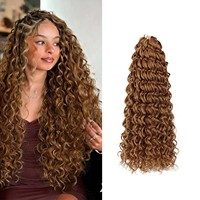 Extensions de cheveux synthétiques 80g French Curl Crochet Hair Ombre, tresses au crochet 18 pouces, boucles de plage rebondissantes, anti-emmêlement