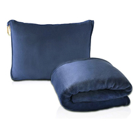 Vente chaude appui-tête oreiller portable flanelle voyage couverture avion air couverture confortable châle couverture