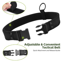 Ceinture tactique en nylon noir 1680D réglable 140 cm, pochette utilitaire pour agent de sécurité, patrouille, service, gadgets, pour l'extérieur