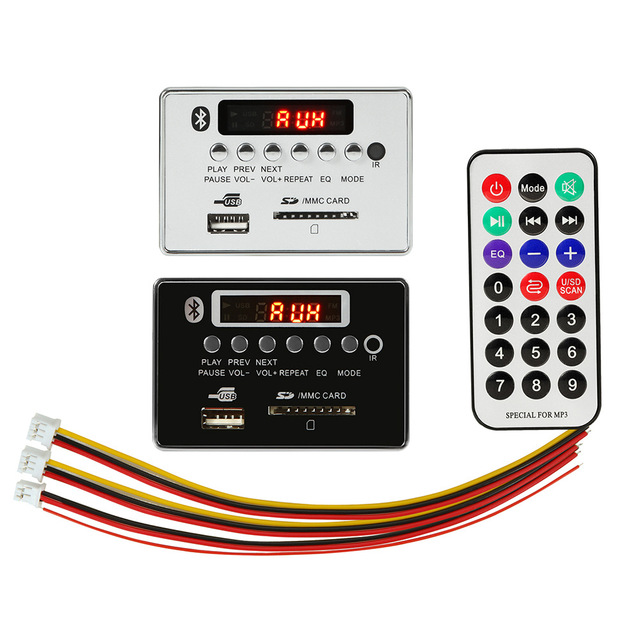 BLE 5.0 MP3 Decoder Decoding Board Module 12v Car USB MP3 Player WMA WAV TF Card Slot / USB / FM Remote Board Module