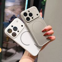 Coque de téléphone magnétique unie en verre protecteur TPU pour iPhone 17 Air et iPhone 17 Pro Max