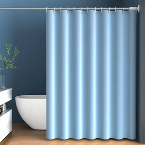 Cortina de Ducha Impermeable de PEVA Gruesa con Ganchos, Varios Tamaños para Decoración de Baños en Hogares, Hoteles y Habitaciones - Product Image 3