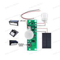 Module de détection infrarouge du corps humain 3,7 V, carte de circuit solaire, contrôleur de circuit de lampe murale à détection, 3ème vitesse