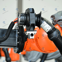 Robot de fraisage CNC KUKA KR210 de haute qualité, bras de robot de 2700 mm pour le bois et la mousse, moteur PLC, broche Hiteco d'origine italienne, protection IP67