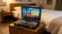 Machine d'arcade Bartop 24 pouces HD 1280p, console de jeu rétro professionnelle 2 joueurs, borne de jeu portable pour la maison