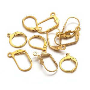Aceworks French <b>Hook</b> Leverback <b>Earrings</b> | 18K PVD Gold Plated Stainless Steel Ear Wire Clasps for DIY Jewelry Making Findings - Product Image 4