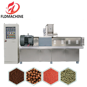 Máquina extrusora de alimentación de peces flotante de doble tornillo, comida para perros con componente de Motor de núcleo PLC, acero inoxidable de grado alimenticio - Product Image 4