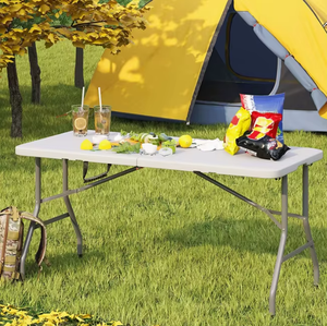 कारखाने के सफेद तह टेबल और बाहरी फर्नीचर के लिए पोर्टेबल पार्टी कुर्सियां टिकाऊ प्लास्टिक से बने होते हैं - Product Image 6