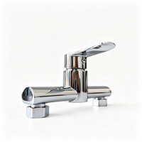 Mitigeur de douche mural chromé à poignée unique, eau chaude et froide, pour salle de bain, robinet de remplacement pour douche domestique