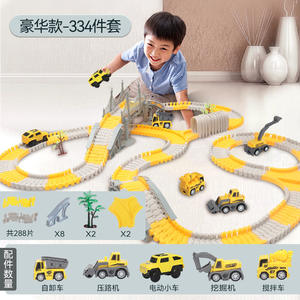 סיטונאי פאזל צעצוע הרכבה קטן רכבת בניית מכונית רכבת מכונית Sot צעצוע ילדי צעצועי מכונית עם סוללה - Product Image 4