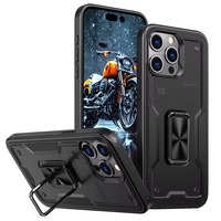 Vente chaude Tpu Pc étui de téléphone portable antichoc avec anneau support de béquille pour Iphone pour Samsung Moto Redmi Poco Google Pixel R