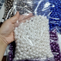 Sachet de 500g Perles Nacrées en ABS 4/6/8/10/12/14/16/18mm, Perles Rondes en Vrac pour Bracelets DIY, Confection de Vêtements et Fabrication de Bijoux