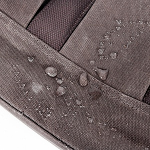 CHANGRONG Custom Vintage Waterproof Heavy Duty Waxed Canvas Garden <strong>Tool</strong> <strong>Tote</strong> <strong>Bag</strong> with Leather Straps - Product Image 6