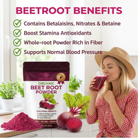 Poudre de betterave biologique en vrac avec étiquette privée personnalisée, mélange de boisson énergétique riche en nutriments pré-mélangé