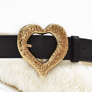 Cinturones <span class=keywords><strong>de</strong></span> <span class=keywords><strong>Cuero</strong></span> Vacuno Vintage para <span class=keywords><strong>Mujer</strong></span> Big Buckle Love Agio, para Vestidos y Pantalones - Product Image 5