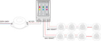 Controlador WiFi Inteligente de 2 Cables, Versión Tuya, Receptor Inalámbrico para Sistema de Iluminación LED para Piscinas, AC12V, 2 Canales, Control por Aplicación Smart Life