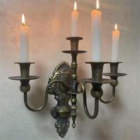 Lampe murale en fer forgé couleur cuivre de style européen transfrontalier, décoration murale de fond de table à manger, mariage