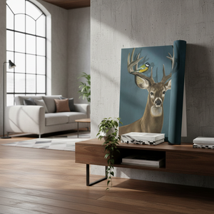 Deer in Suit <b>Canvas</b> Print: Elegant Loft Wall Decor,<b>ROLLED</b> POSTER - Product Image 3