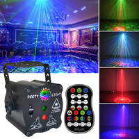 Projecteur laser à faisceau LED stroboscopique RGB blanc chaud alimenté par USB, IP33, commandé par la voix, en alliage d'aluminium, éclairage de scène pour piste de danse