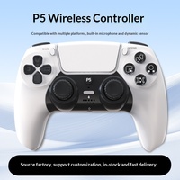 Manette de jeu sans fil personnalisée en gros pour P5, gyroscope 6 axes, double vibration, Bluetooth 5.1, joystick, prix d'usine OEM