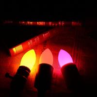 Ampoules à filament LED colorées Lumières de Noël avec C7 C9 E27 B22 pour motif de bougie à base de laiton et de verre 130v et 240v