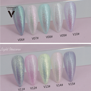 Vinimay longue durée organique Gel vernis à ongles réfléchissant paillettes Gel 15 couleurs tremper ongles miroitant Gel vernis en gros - Product Image 4