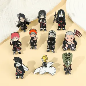 2023 Novos Designs Personagem Esmalte Roupas Pinos Anime Coleção Metal Badge Craft Broche Pin De Lapela Para Anime Narutos