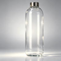 Bouteilles en verre vides en gros 500ml/750ml/1000ml - Design élégant à large ouverture pour le sport et les voyages avec bouchon à vis et sérigraphie