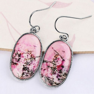 Orecchini Pendenti Vintage E3958 in Argento 925 con Pietra Naturale e Incastonatura a Castone, per Uso Quotidiano Femminile - Product Image 3