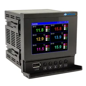 MPR800:4/6/8 רב ערוץ תעשייתי אוניברסלי דיגיטלי צבע ללא נייר טמפרטורת מקליט עם RS485 + 2 ממסר + USB נתונים זיכרון