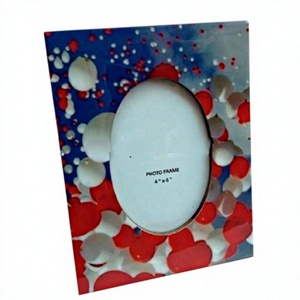 Solid Wooden Hand Painted Photo Frames Decorative for Table Top & Office <b>Desk</b> Top - Product Image 1