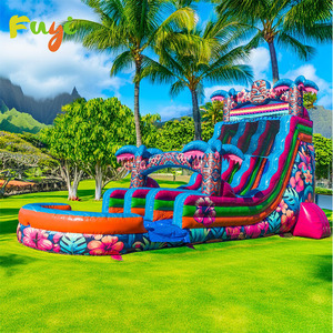 Château gonflable personnalisé pour événements commerciaux en plein air, pour enfants et adultes, avec toboggan aquatique et grande piscine - Product Image 3