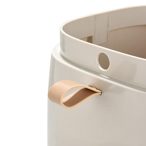 ถังขยะแบบกดอัจฉริยะทรงกระบอกความจุขนาดใหญ่ ที่ใส่ถุงอัตโนมัติ ใช้ภายในอาคาร สีอัลมอนด์ไรซ์ - Product Image 3