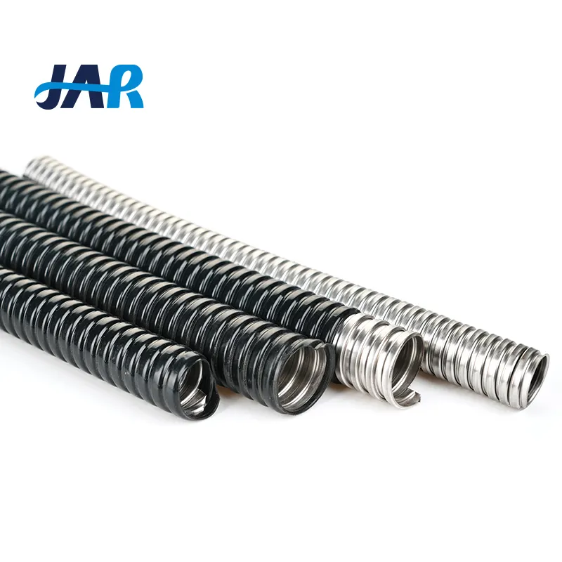 JAR manufacturer electrical stainless steels metal corrugated conduit tube ROHS pvc coated ss304 flexible conduit