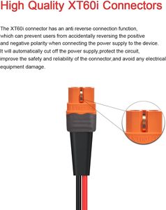 ELFCULB 10AWG Solar a XT60i Cable 2 10 25 35 50 75 100FT Conector solar a XT60i Cable adaptador para estación de energía portátil - Product Image 2
