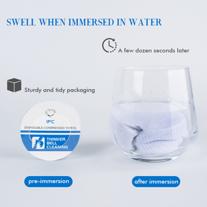 Xách tay bông khách sạn nén cơ thể Khăn dùng một lần nén Khăn tắm thể thao đồng xu vuông in người lớn du lịch - Product Image 4