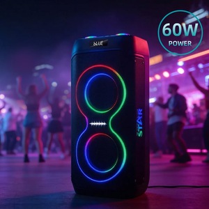ลำโพงพกพา Winningstar 60W DSP Party Box พร้อมไมโครโฟน ไฟ LED สีสันสดใส สำหรับคาราโอเกะกลางแจ้ง - Product Image 4