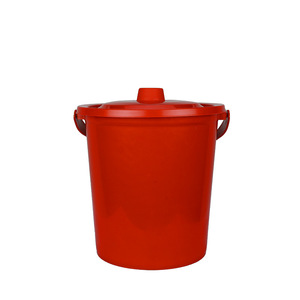 Cubo de basura portátil con tapa de 20L, cilíndrico, de material PP, para uso en cocina, interior y exterior. - Product Image 4
