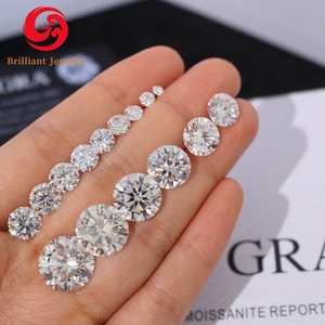 Diamante de moissanita certificado GRA suelto 5CT 6CT 7CT <span class=keywords><strong>8CT</strong></span> 9CT 10CT D VVS piedra de diamante de corte brillante redondo blanco moissanita suelta - Product Image 6