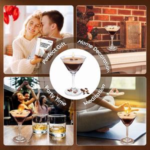 Candela Profumata al Caffè Espresso Martini in Cera di Soia, Confezione Regalo di Lusso per Casa, Hotel, Ufficio - Product Image 6