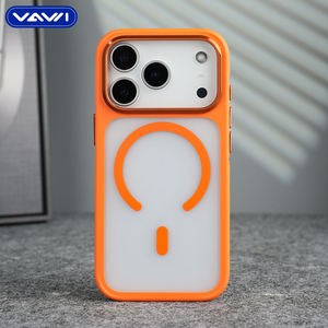 Étui magnétique en PC givré antichoc VAWI B318 avec cadre d'objectif en métal pour iPhone 13 14 15 16 17 pour <span class=keywords><strong>Huawei</strong></span> Pura 70 Pro Mate 70 Pro - Product Image 1