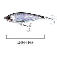 Vente en gros OEM Leurre dur coulant type crayon 110mm 34g avec hameçon triple pour pêche en eau salée et eau douce